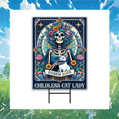 Harris 2024 Childless Cat Lady Halloween Yard Signs