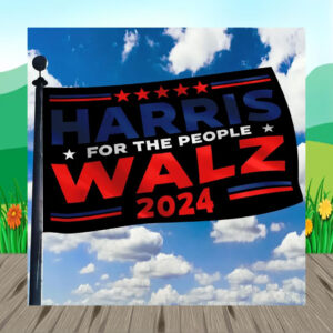 Harris For The People Walz 2024 Flag