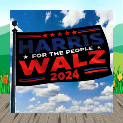 Harris For The People Walz 2024 Flag