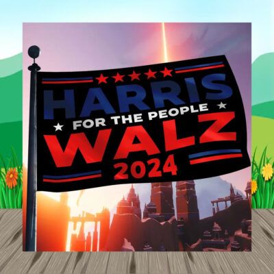 Harris For The People Walz 2024 Flag