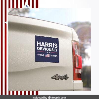 Harris Obviously Proud Patriot Car Magnet