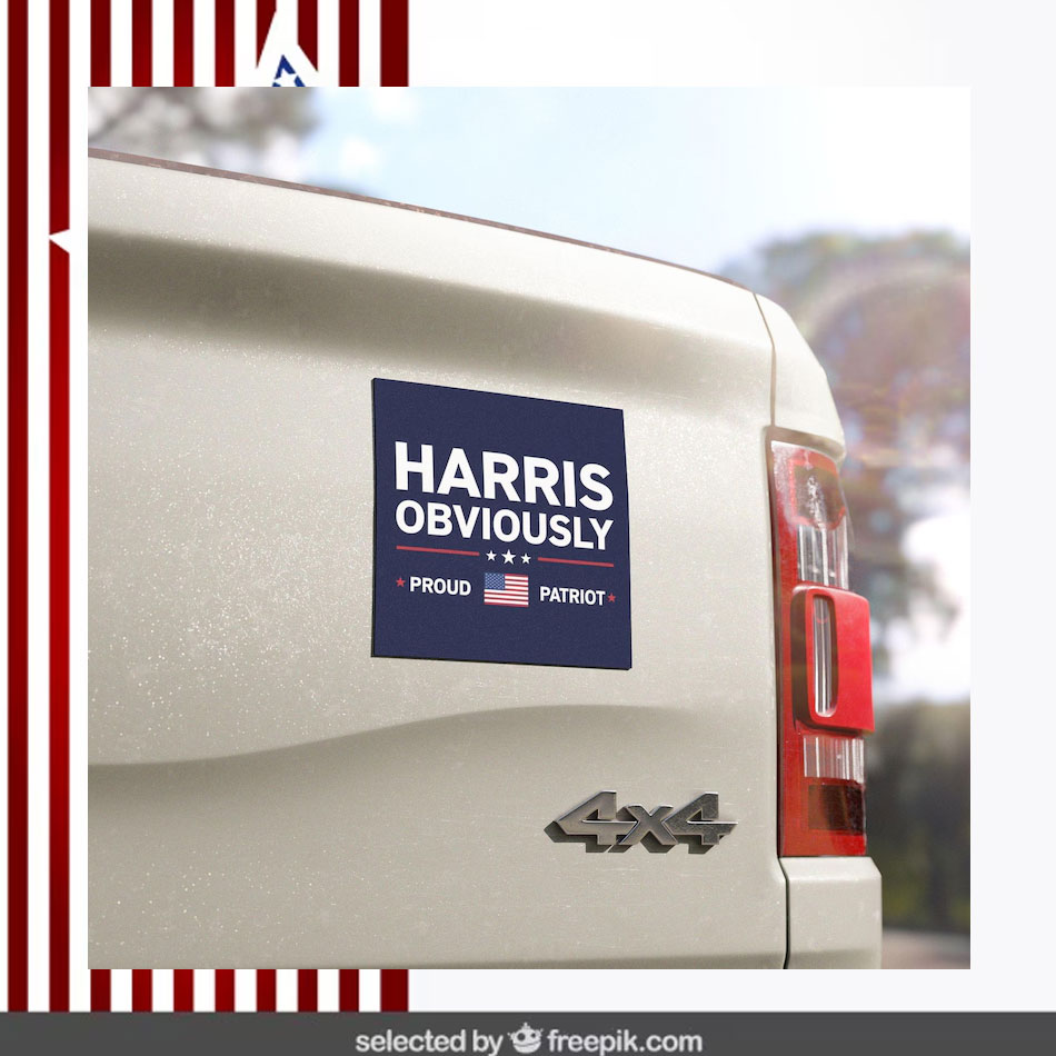 Harris Obviously Proud Patriot Car Magnet