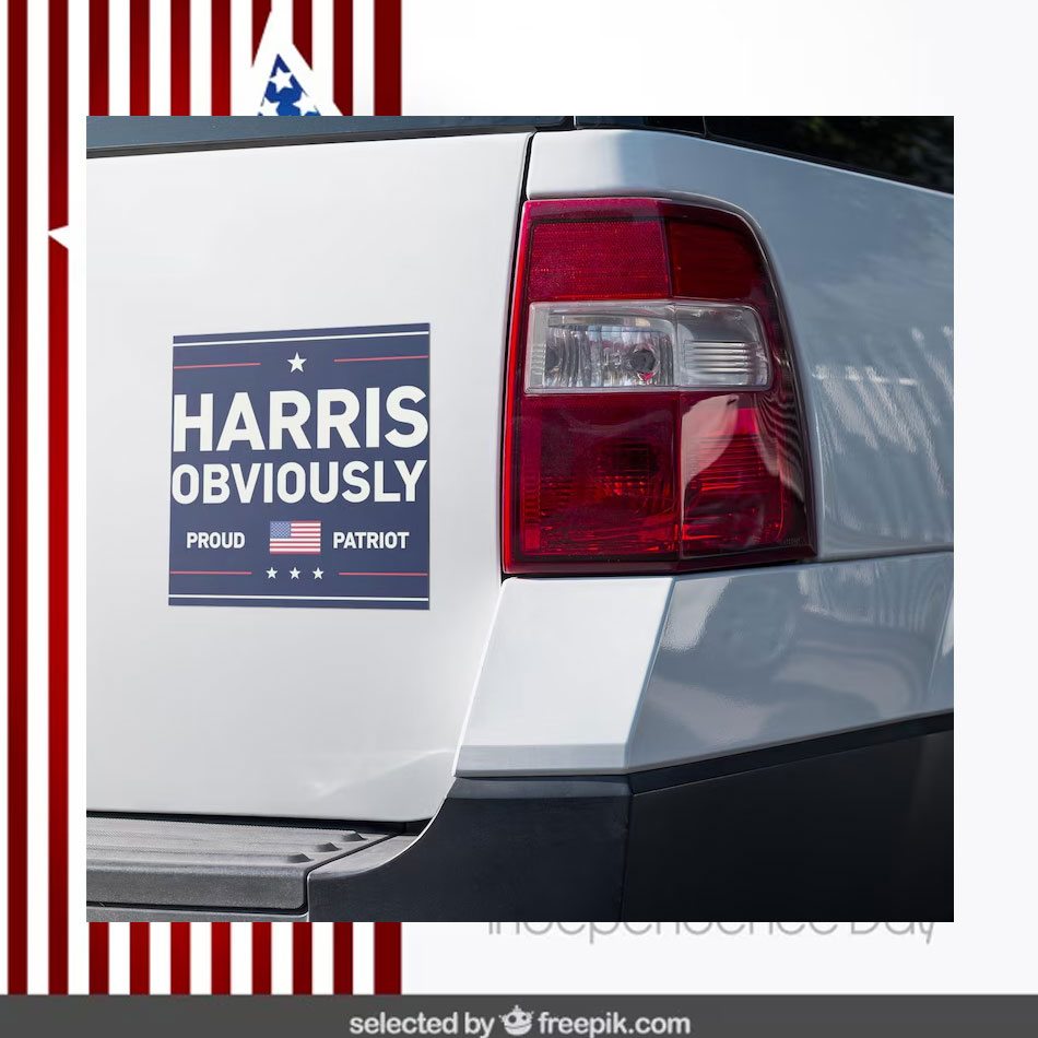 Harris Obviously Proud Patriot Car Magnet