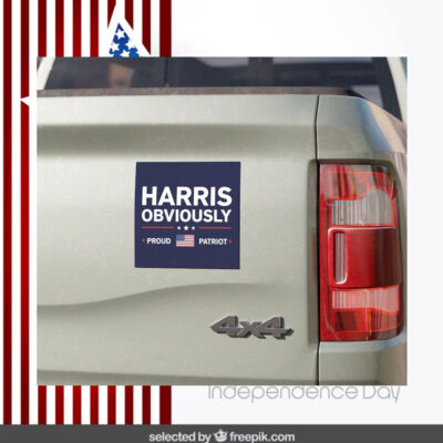 Harris Obviously Proud Patriot Car Magnet