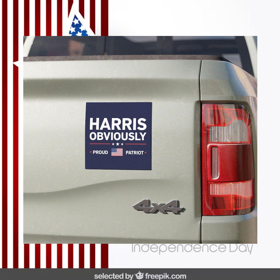 Harris Obviously Proud Patriot Car Magnet