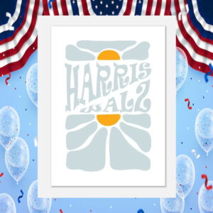 Harris Walz 2024 Art Poster
