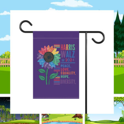 Harris Walz 2024 Colorful Peace Love Equality Hope Diversity Flag