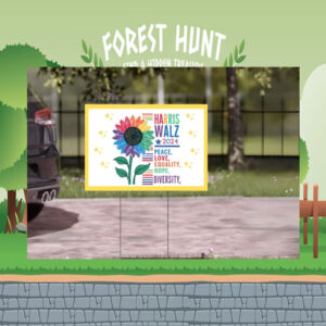 Harris Walz 2024 Colorful Peace Love Equality Hope Diversity Yard Signs