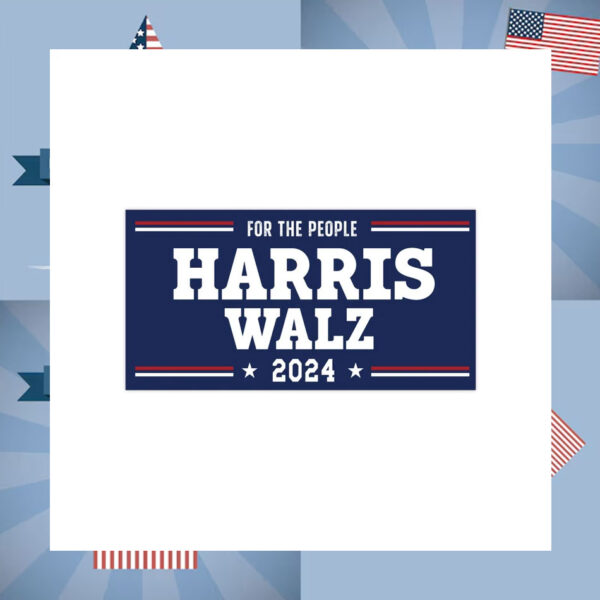 Harris Walz 2024 For The People Sticker