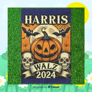 Harris Walz 2024 Halloween Flags