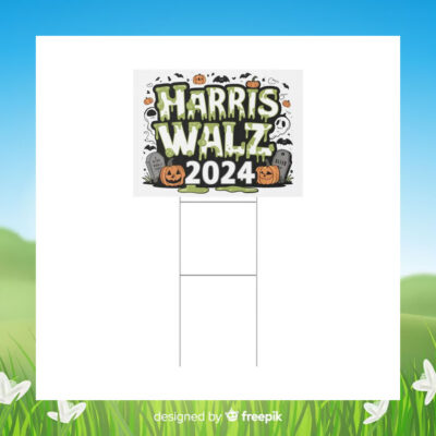 Harris Walz 2024 Halloween Yard Sign