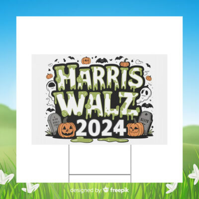 Harris Walz 2024 Halloween Yard Sign