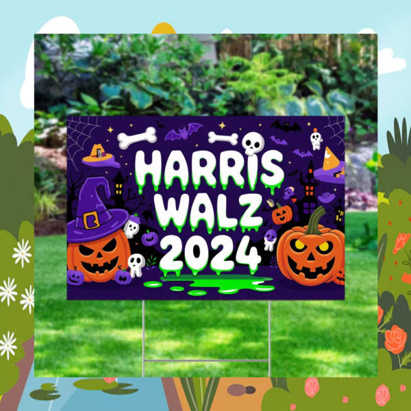 Harris Walz 2024 Halloween Yard Signs