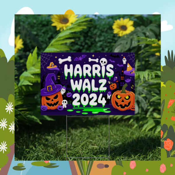 Harris Walz 2024 Halloween Yard Signs