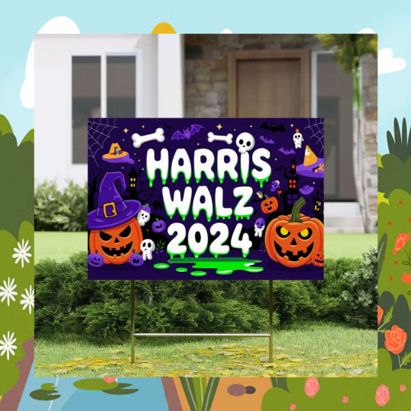 Harris Walz 2024 Halloween Yard Signs