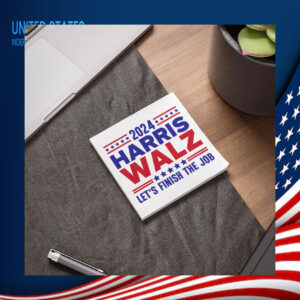 Harris Walz 2024 Lets Finish The Job Sticker