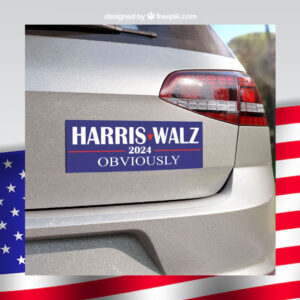 Harris Walz 2024 Obviously Car Magnet