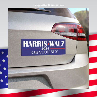 Harris Walz 2024 Obviously Car Magnet