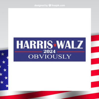 Harris Walz 2024 Obviously Car Magnet