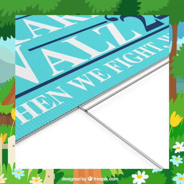 Harris Walz 2024 When We Fight, We Win Yard Sign