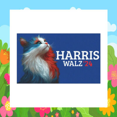 Harris Walz 24 Cat Car Magnet