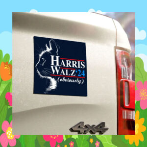 Harris Walz 24 Cat Obviously Car Magnet