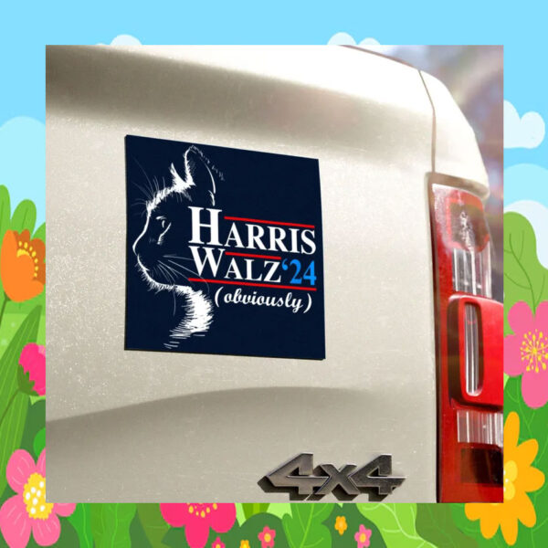Harris Walz 24 Cat Obviously Car Magnet