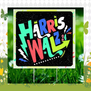 Harris Walz 24 Democracy Yard Sign