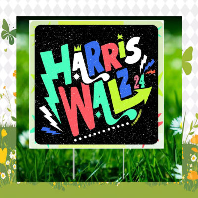 Harris Walz 24 Democracy Yard Sign