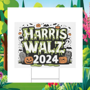 Harris Walz 24 Halloween Yard Sign