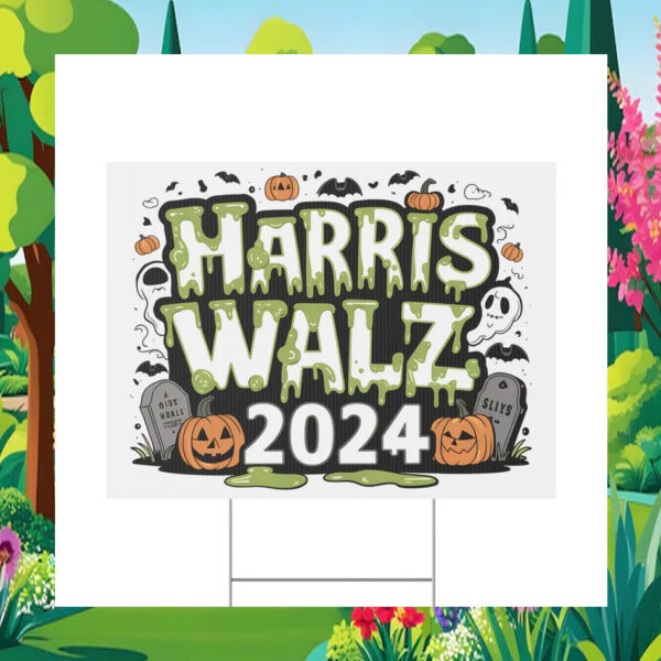 Harris Walz 24 Halloween Yard Sign
