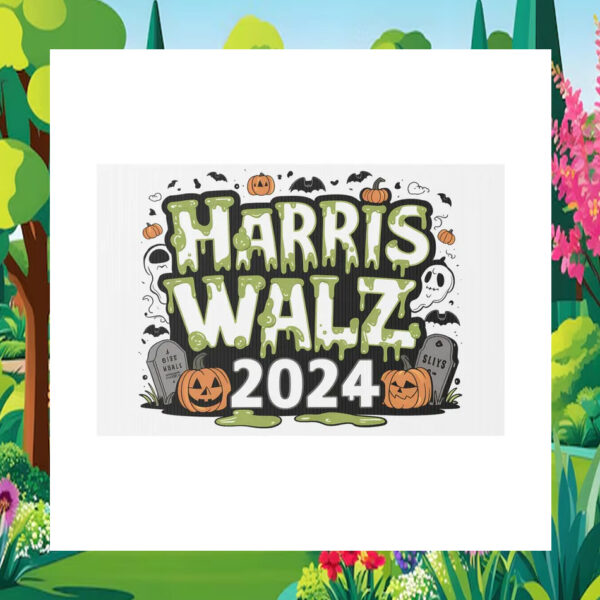 Harris Walz 24 Halloween Yard Sign