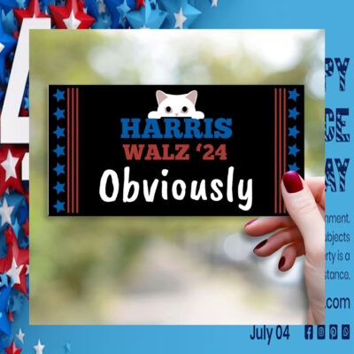 Harris Walz '24 Obviously Car Magnet