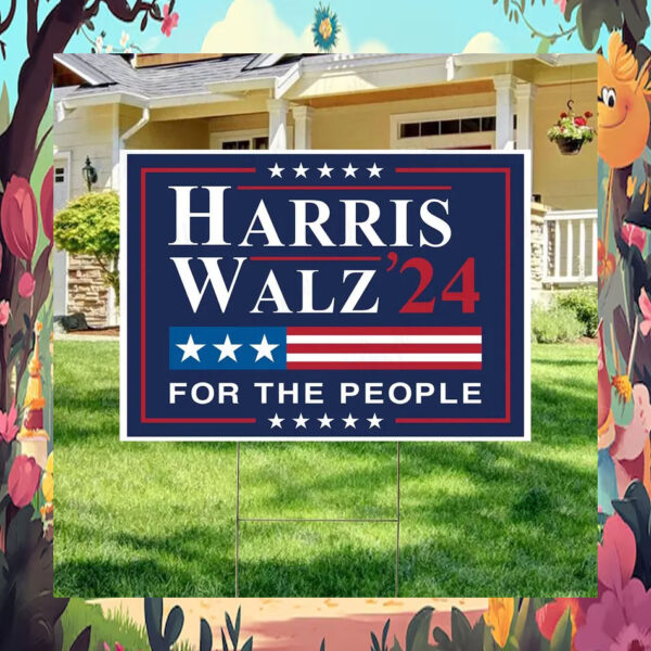 Harris Walz 24 Obviously Yard Sign