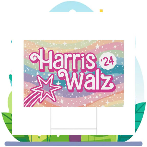 Harris Walz 24 Political Yard Sign