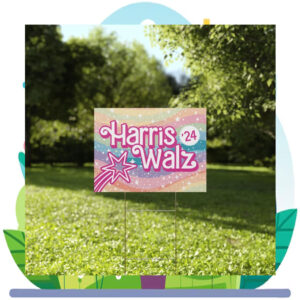 Harris Walz 24 Political Yard Sign