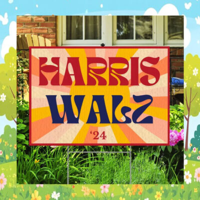 Harris Walz 24 President Yard Sign