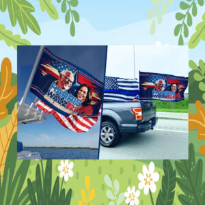 Harris Walz 24 Save Democracy Flag
