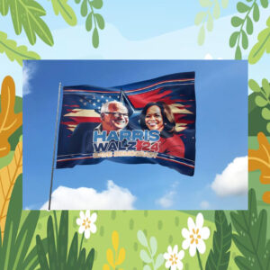 Harris Walz 24 Save Democracy Flag