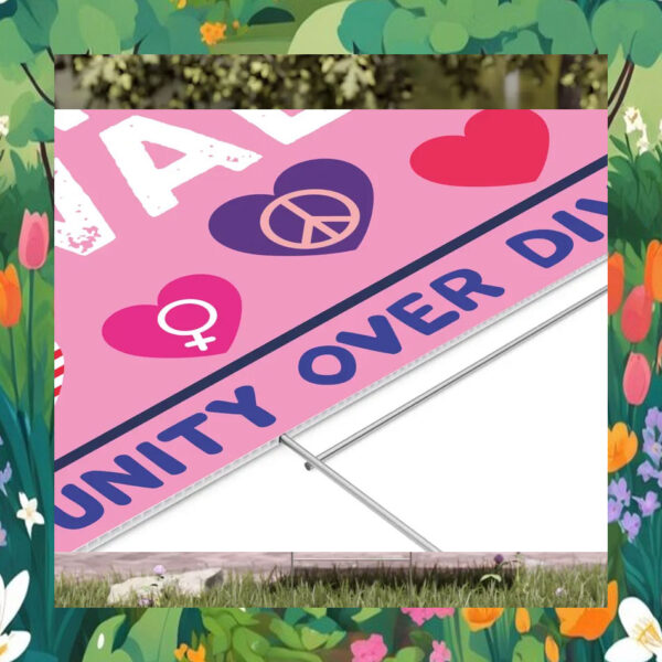 Harris Walz 24 Unity Over Division Yard Sign