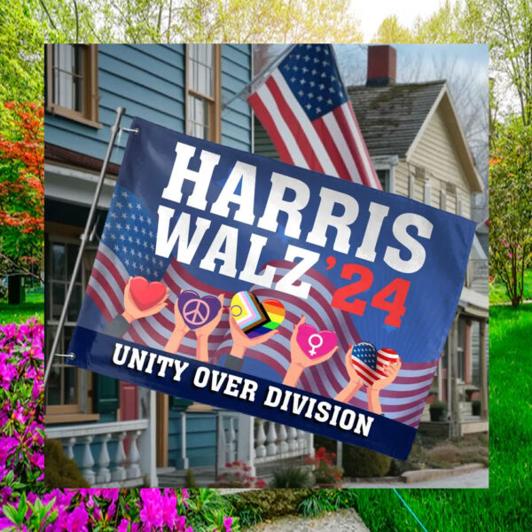 Harris Walz '24 Unity over Division Flag