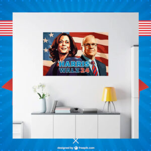 Harris Walz 24 for President Poster