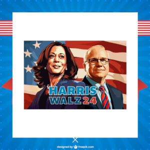 Harris Walz 24 for President Poster