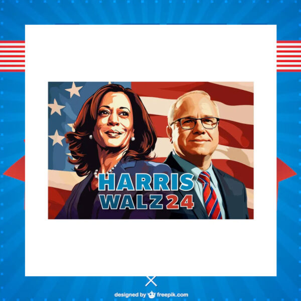 Harris Walz 24 for President Poster
