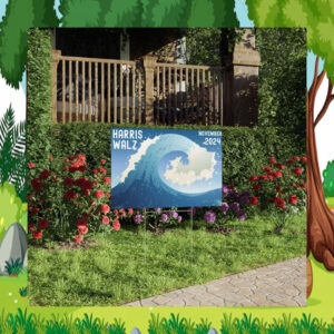 Harris Walz Blue Wave November 2024 Yard Sign