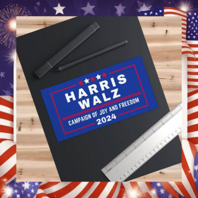 Harris Walz Campaign Of Joy And Freedom 2024 Bumper Sticker