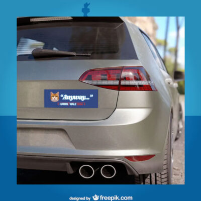 Harris Walz Cat Car Magnet Bumper Sticker