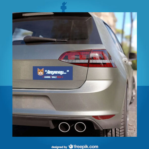 Harris Walz Cat Car Magnet Bumper Sticker