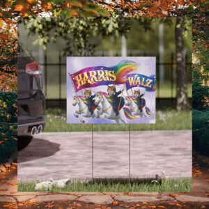 Harris Walz Childless Cat Lady Yard Sign