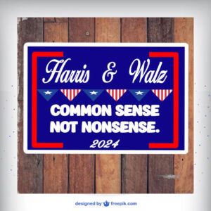 Harris & Walz Common Sense Not Nonsense 2024 Stickers